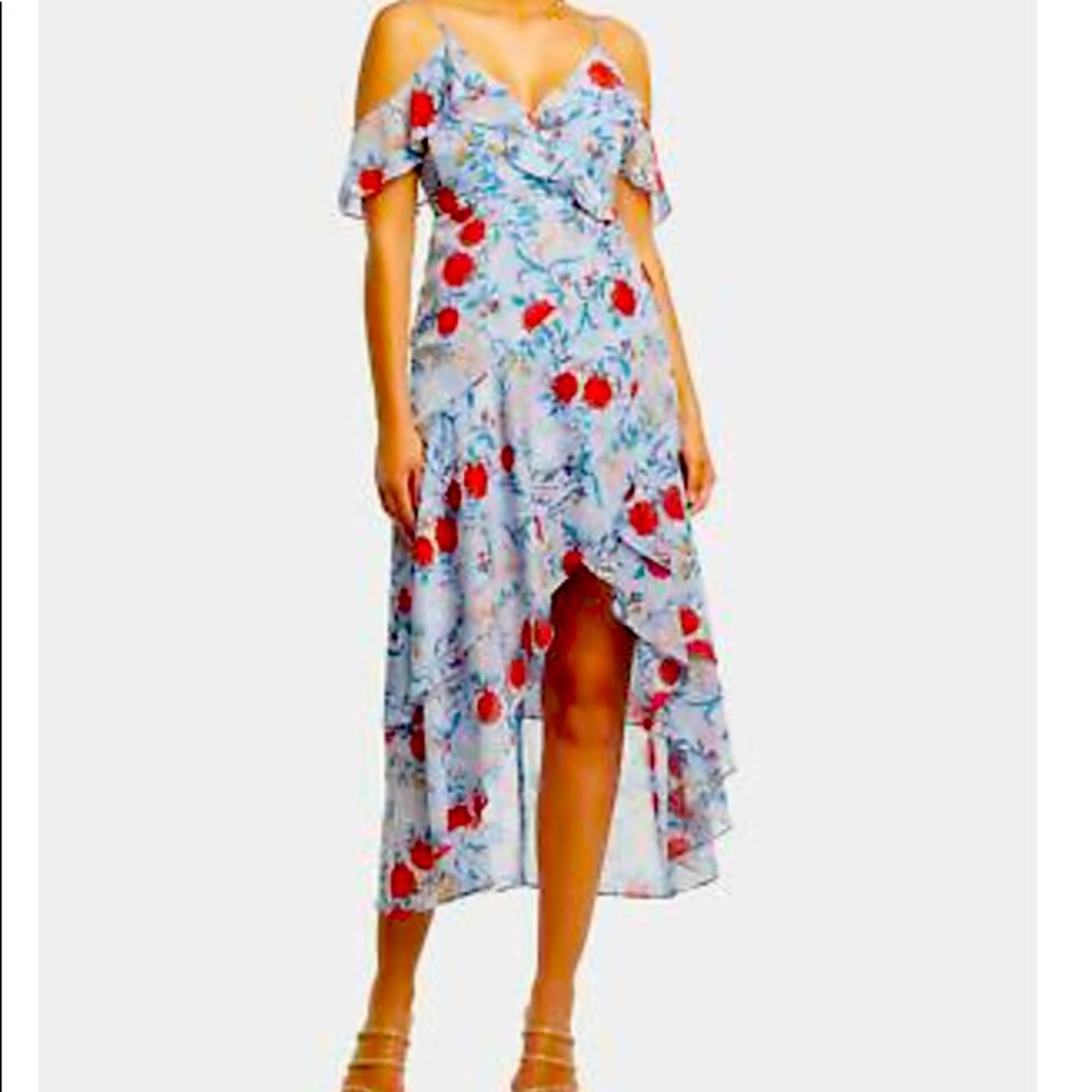 Bardot cold shoulder dress